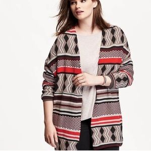Old Navy Open Front Geo Aztec Print Chunky Knit Cardigan Sweater Size S
